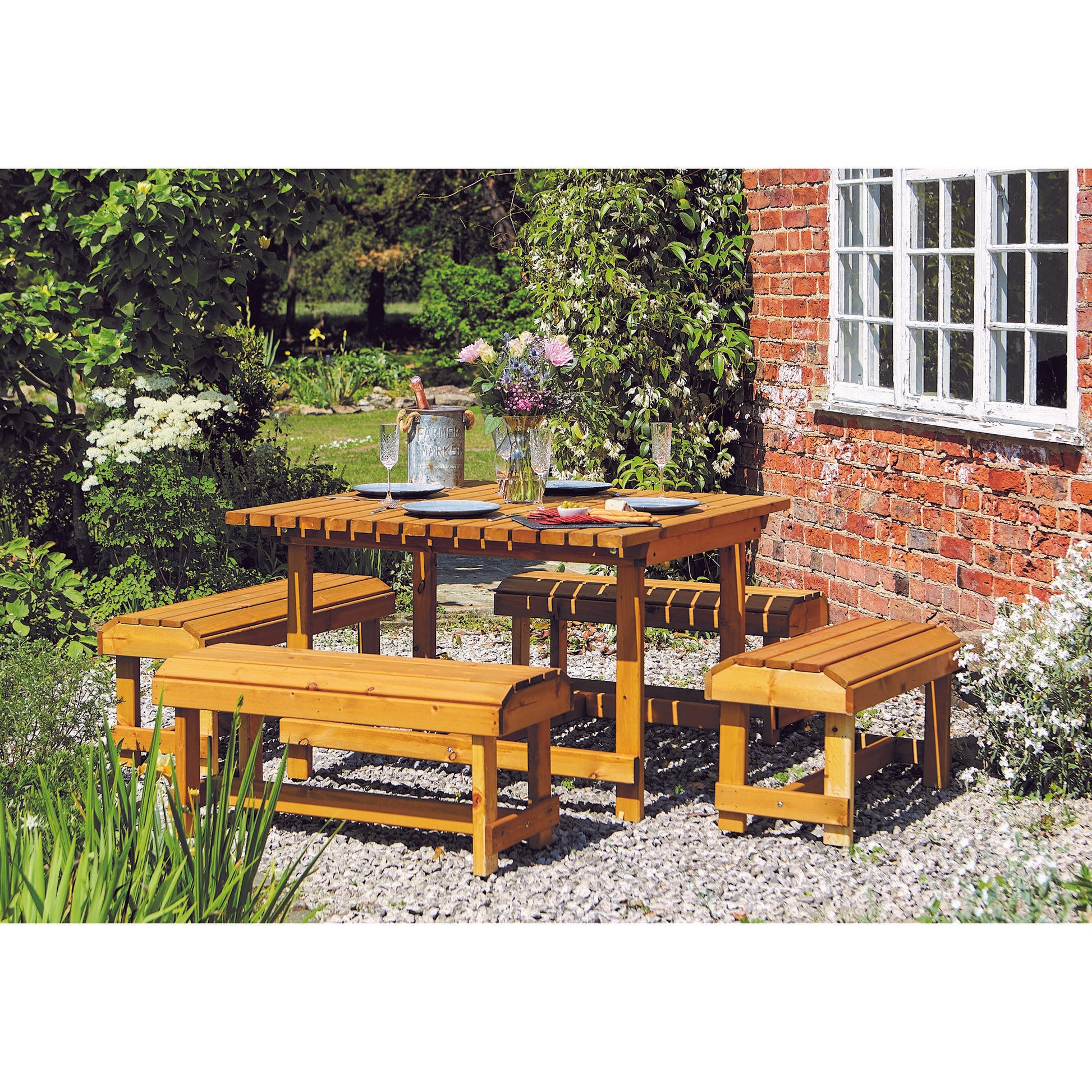 Coxwald table & Bench Set