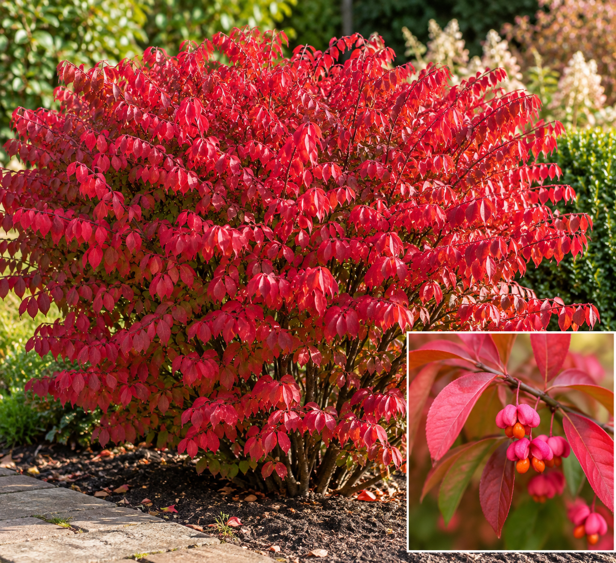 Euonymus alatus 'Compactus' (Compact Burning Bush)-Potted